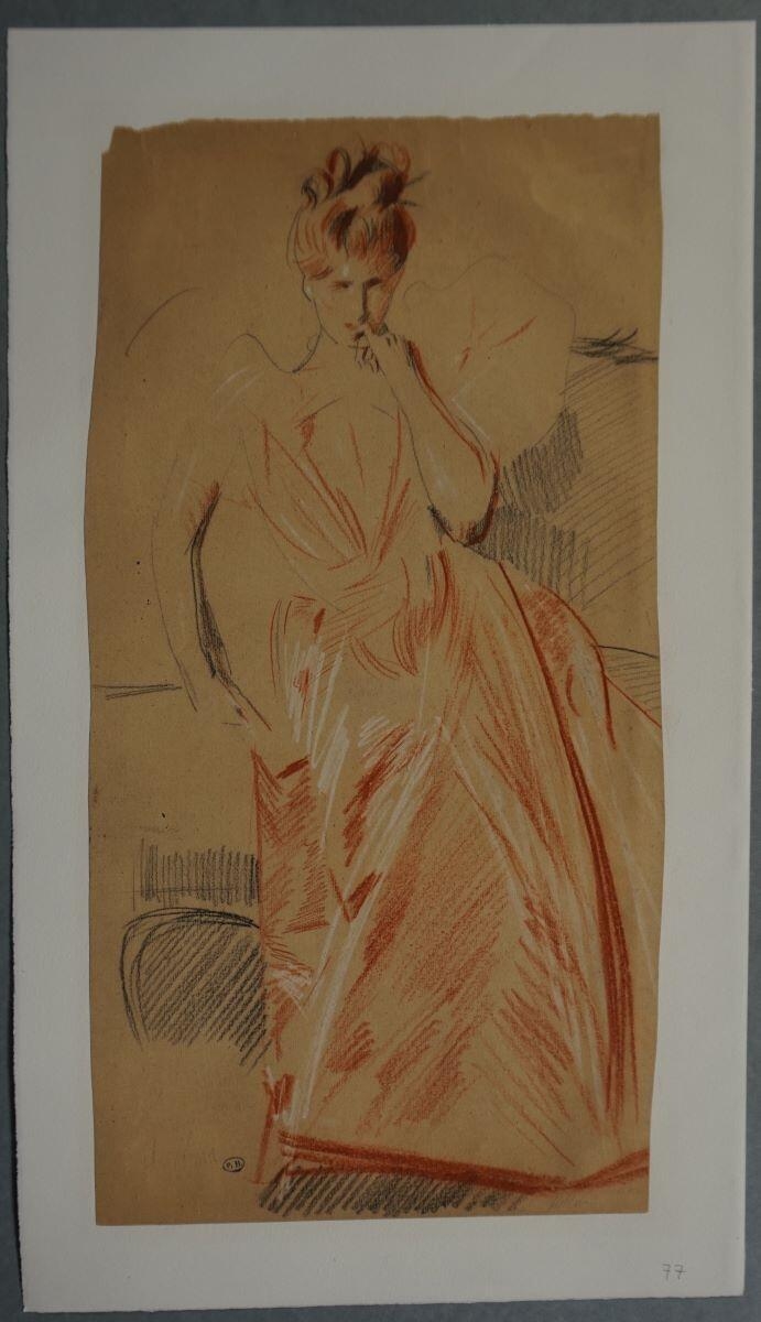 Étude pour un portrait d'Alice Helleu, Paul César Helleu, 4e quart 19e siècle, 1er quart 20e siècle