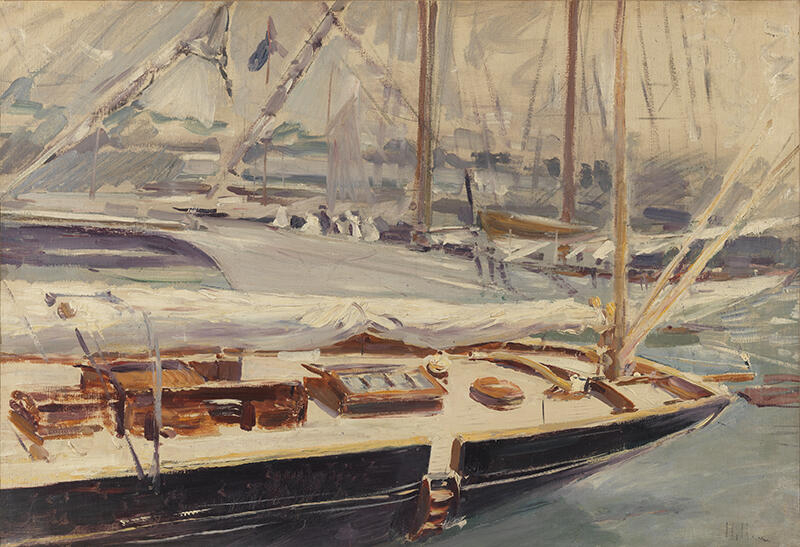 Voiliers au port, Paul César Helleu, 4e quart 19e siècle, 1er quart 20e siècle