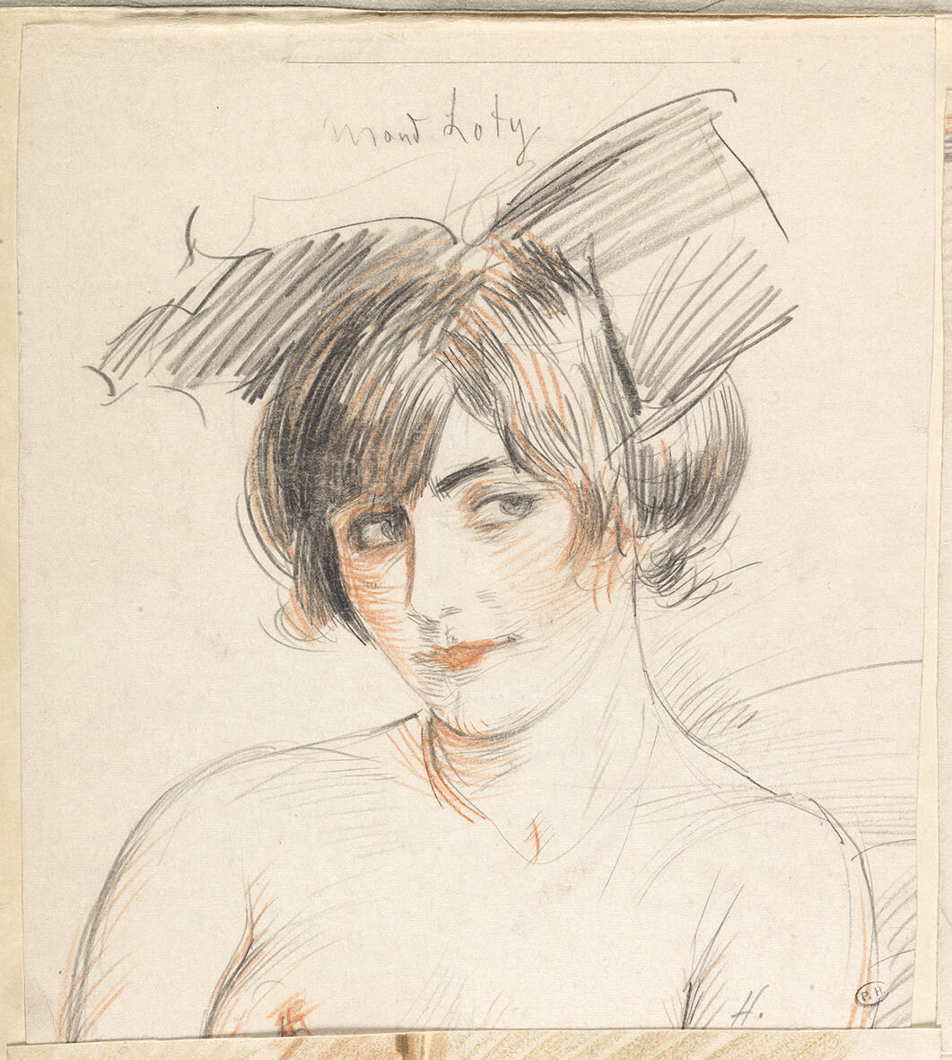Étude de femme : Maud Loty, Paul César Helleu, 1er quart 20e siècle
