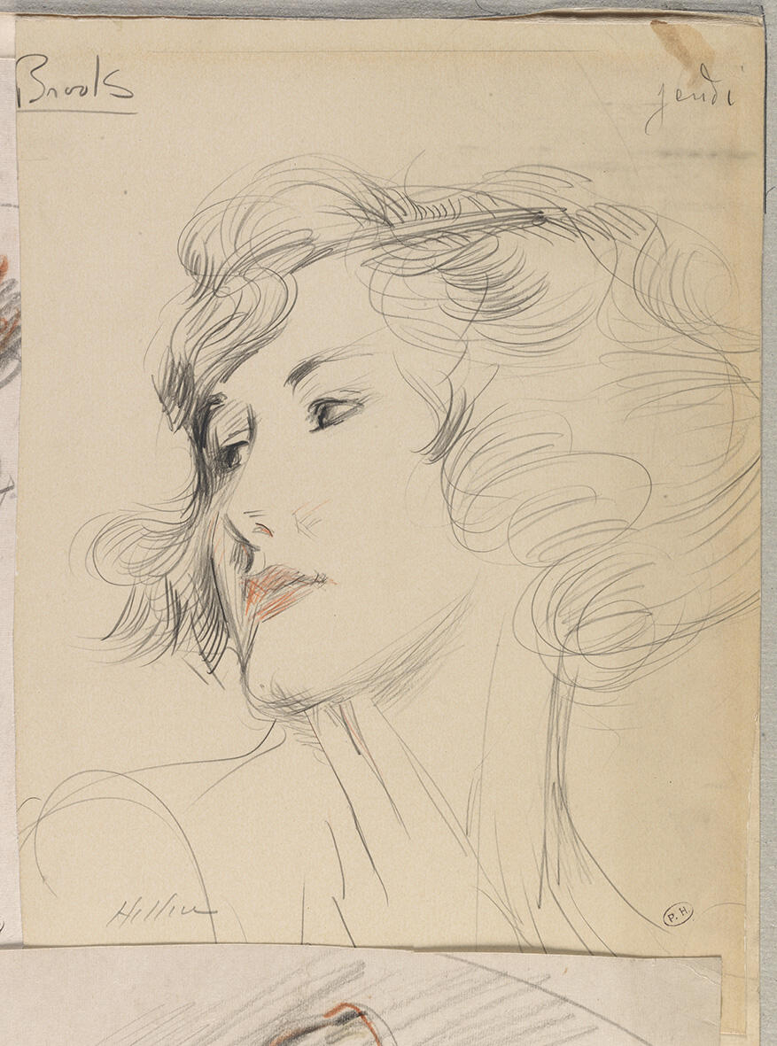 Étude de femme : mademoiselle Brooks, Paul César Helleu, 1er quart 20e siècle