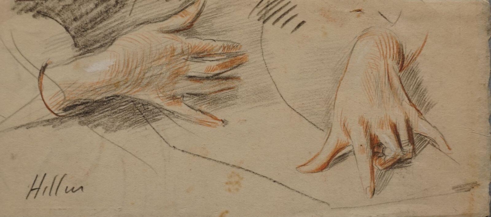 Étude de mains ; Esquisse (verso), Paul César Helleu, 4e quart 19e siècle, 1er quart 20e siècle