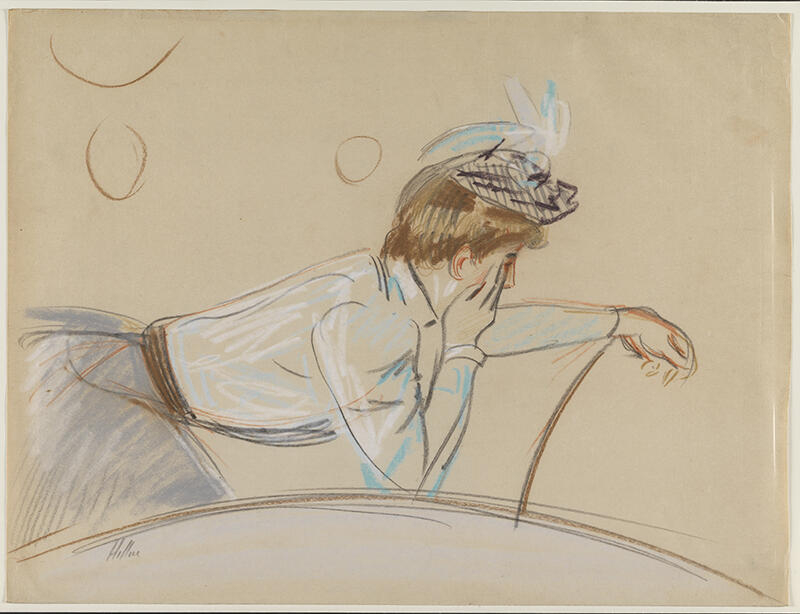 Alice Helleu accoudée, Paul César Helleu, 4e quart 19e siècle, 1er quart 20e siècle
