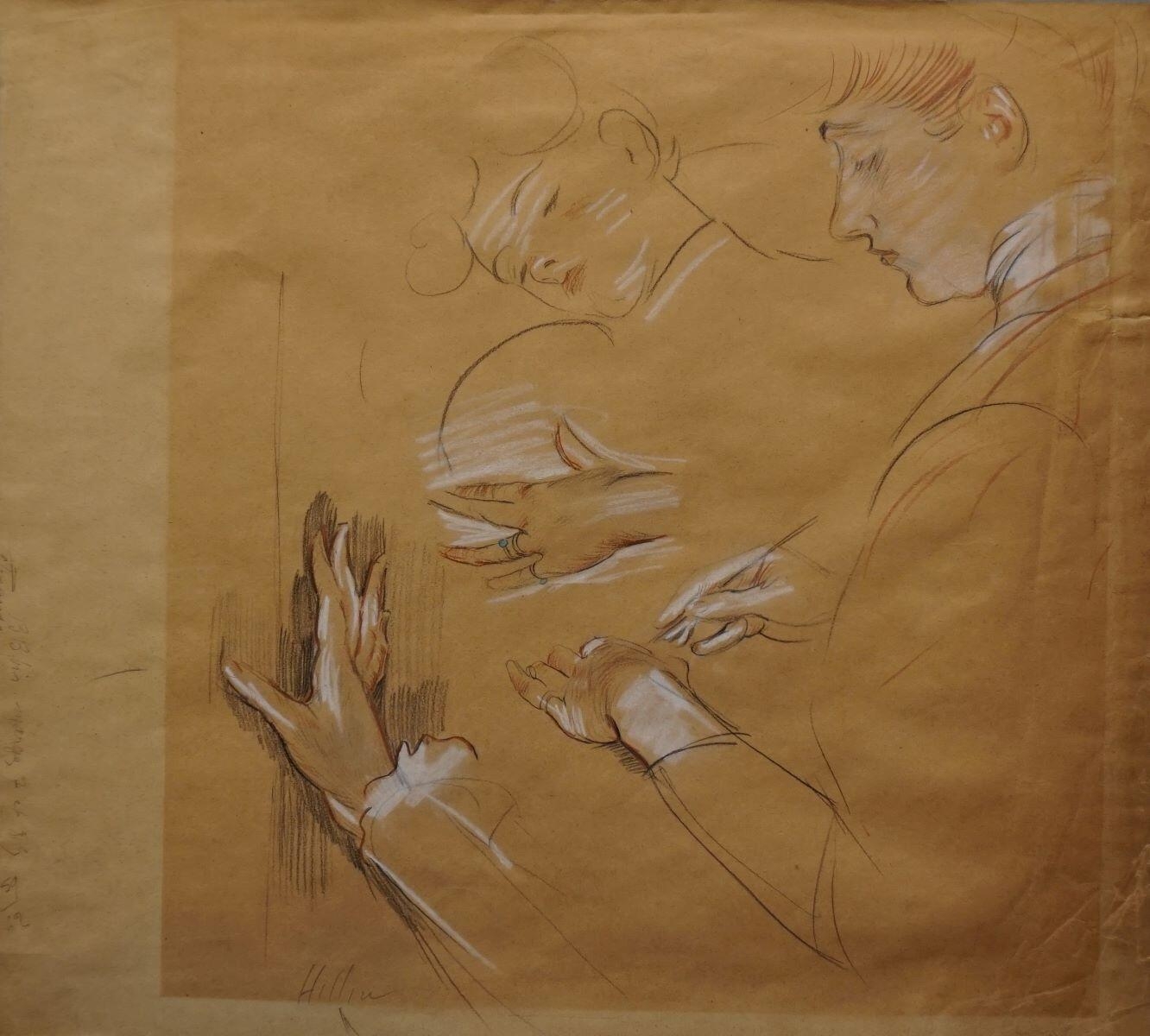 Alice Helleu, études ; Femme allaitant (verso)_0