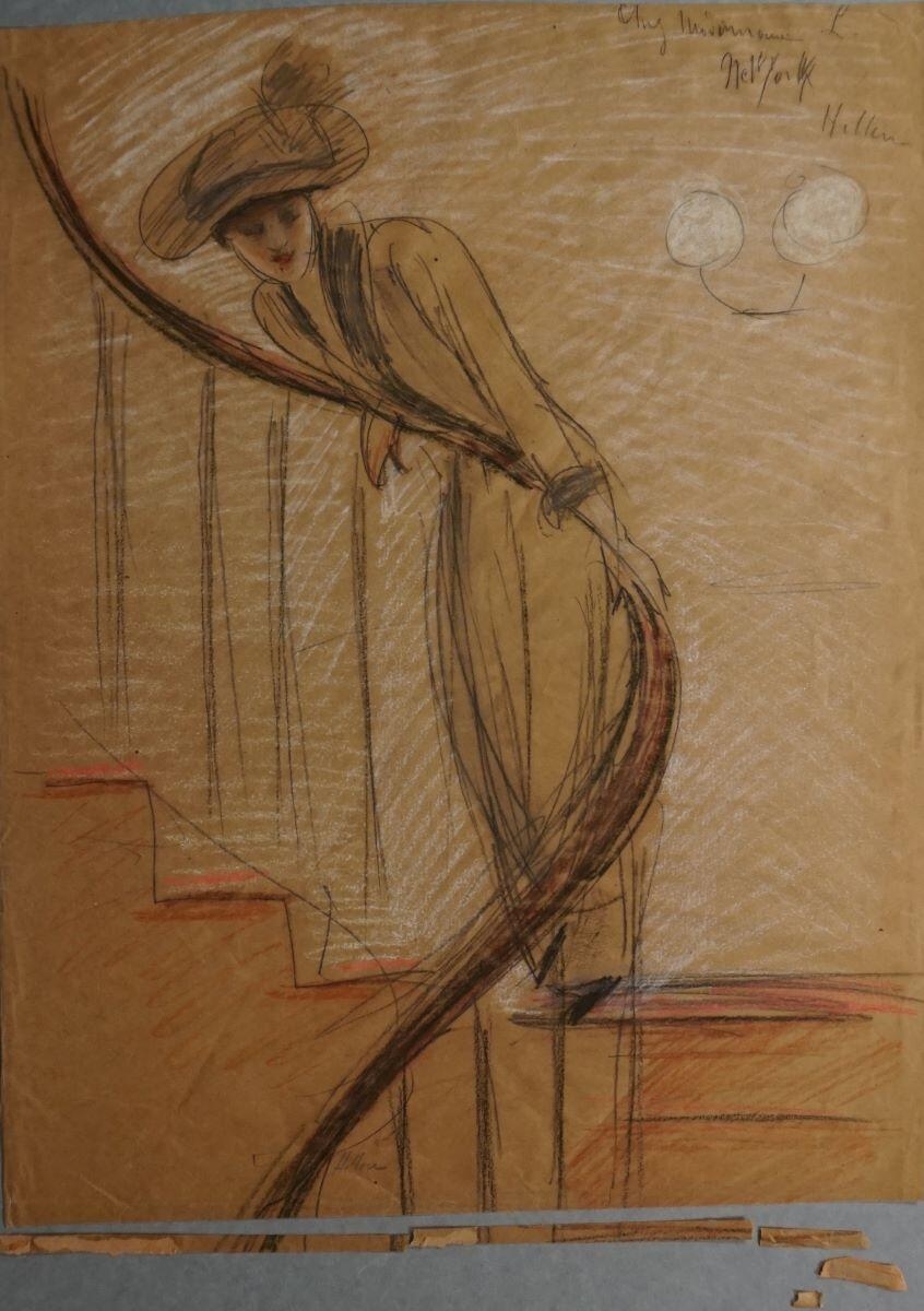 L'Escalier, New York, Paul César Helleu, 1922