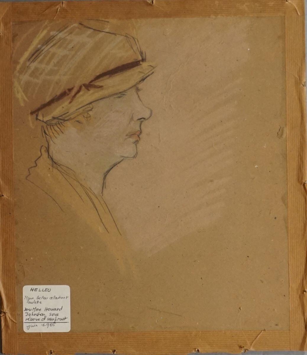 Portrait de femme, de profil, Paul César Helleu, 1er quart 20e siècle