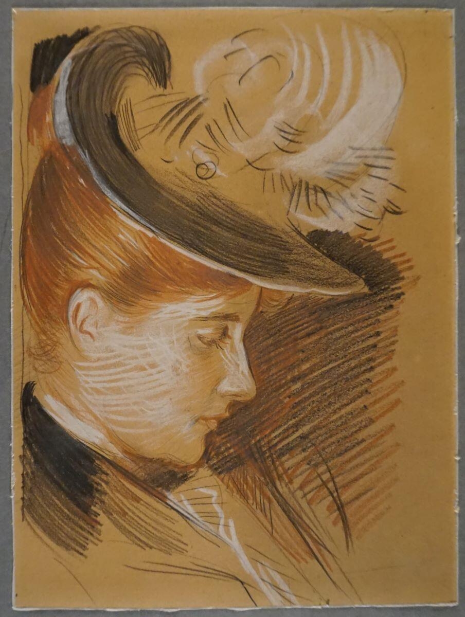 Alice Helleu de profil, Paul César Helleu, 4e quart 19e siècle, 1er quart 20e siècle