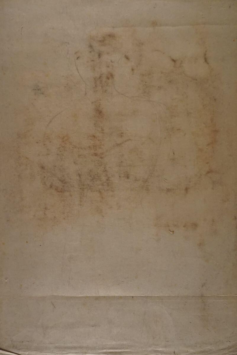 Alice Helleu, appuyée au dossier d'un fauteuil ; Étude d'une figure féminine (verso), Paul César Helleu, 4e quart 19e siècle, 1er quart 20e siècle