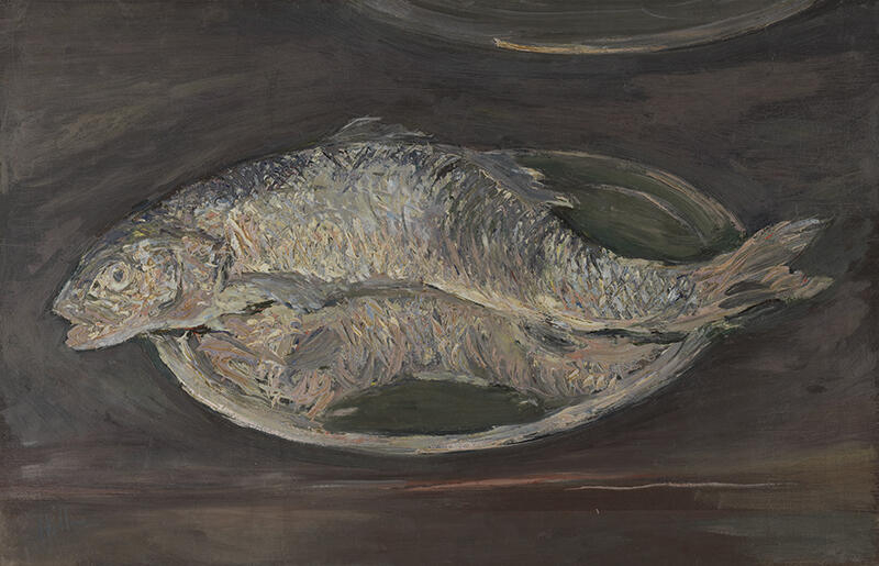 Poisson dans un plat rond, Paul César Helleu, 4e quart 19e siècle, 1er quart 20e siècle