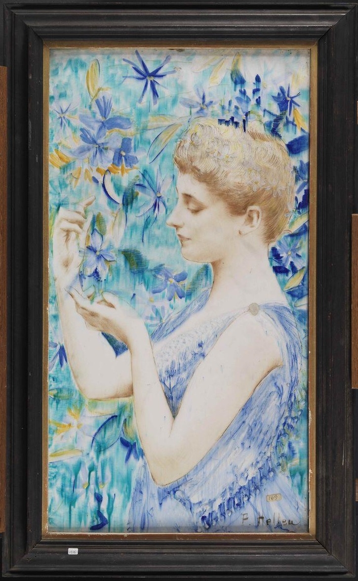 Alice Helleu en robe bleue_0