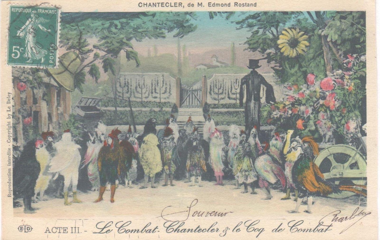 Chantecler, de M. Edmond Rostand. Acte II Le Combat. Chantecler & le Coq de Combat._0