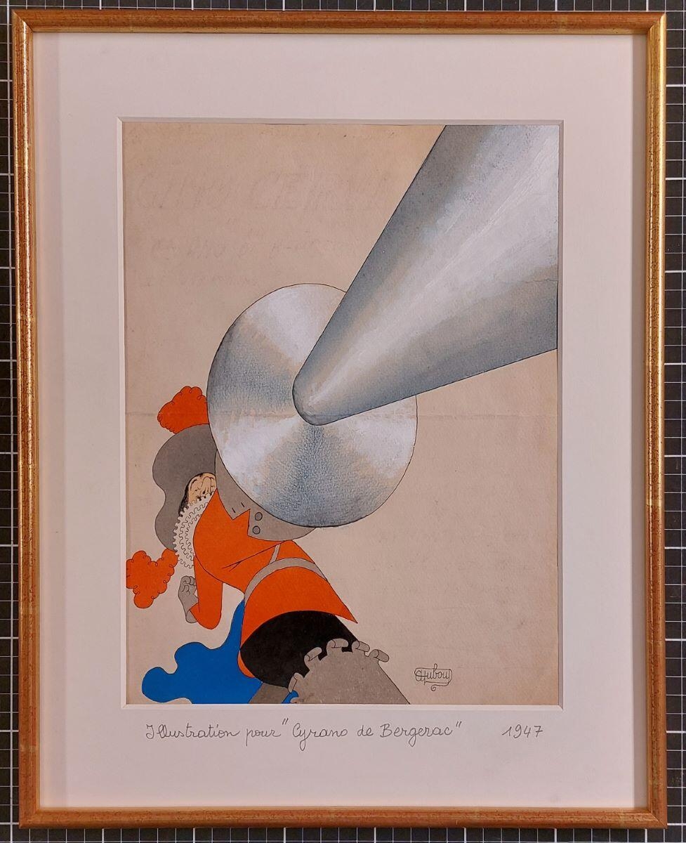 Illustration pour Cyrano de Bergerac : à la fin de l'envoi, je touche, Albert Dubout, 1947