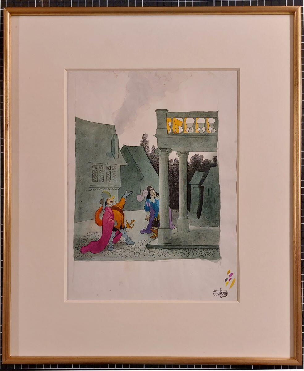 Illustration pour Cyrano de Bergerac : Scène du balcon sans Roxane_0