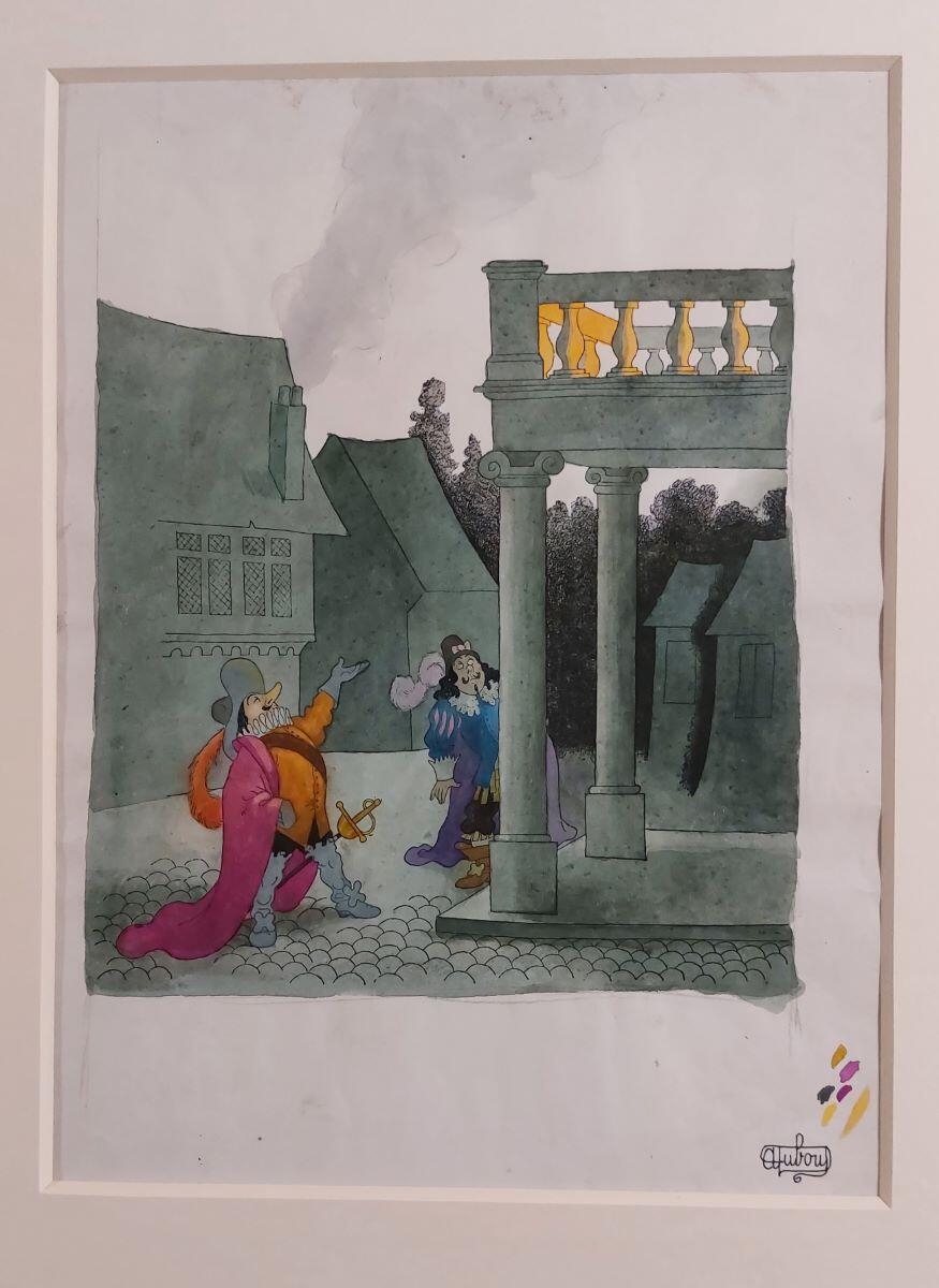 Illustration pour Cyrano de Bergerac : Scène du balcon sans Roxane_1