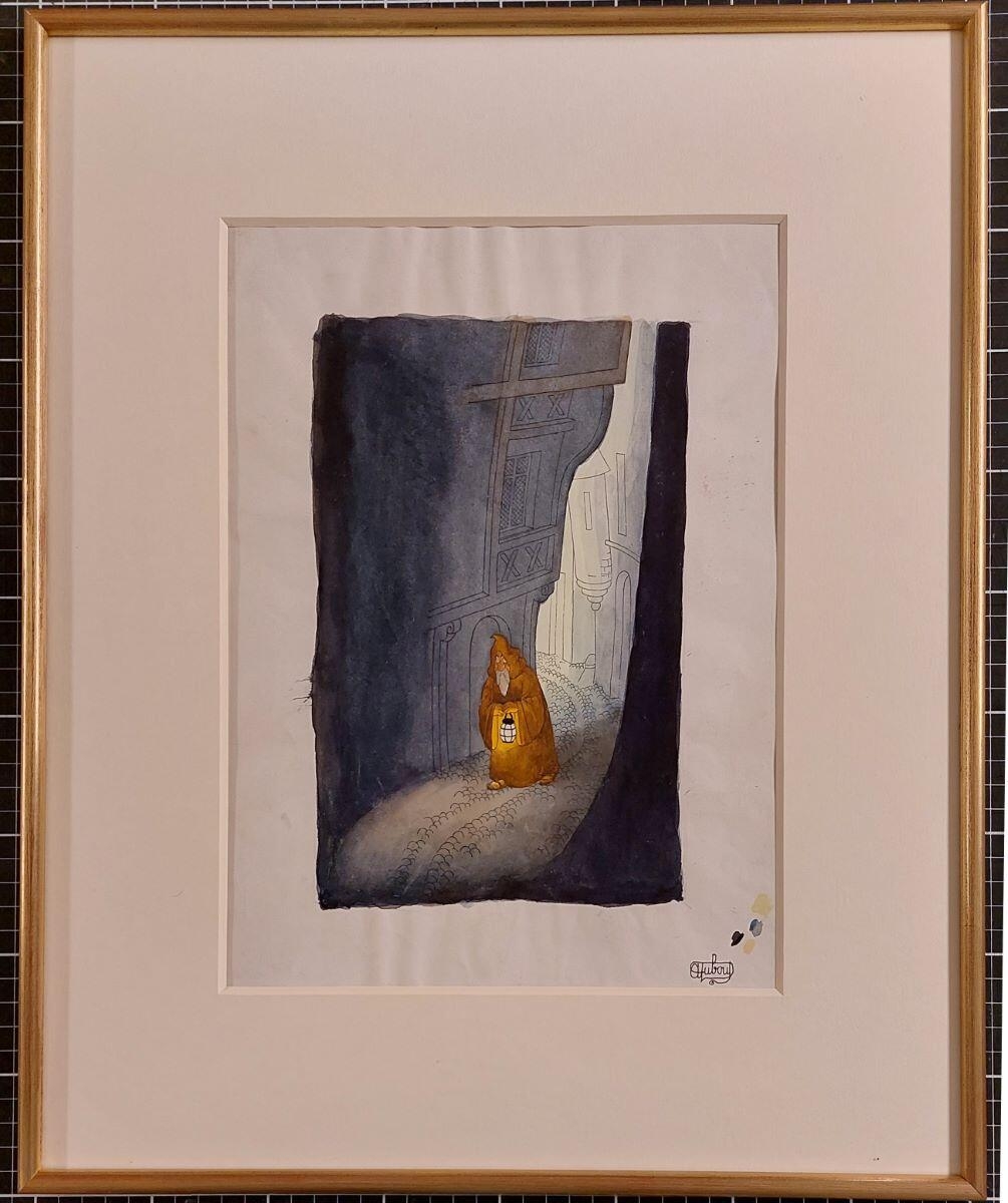 Illustration pour Cyrano de Bergerac : Le moine, Albert Dubout, 1947