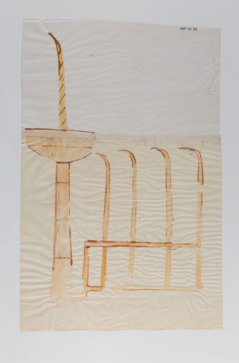Décor dans la tombe d'Amenmose (titre factice), Marcelle Baud, 20e siècle