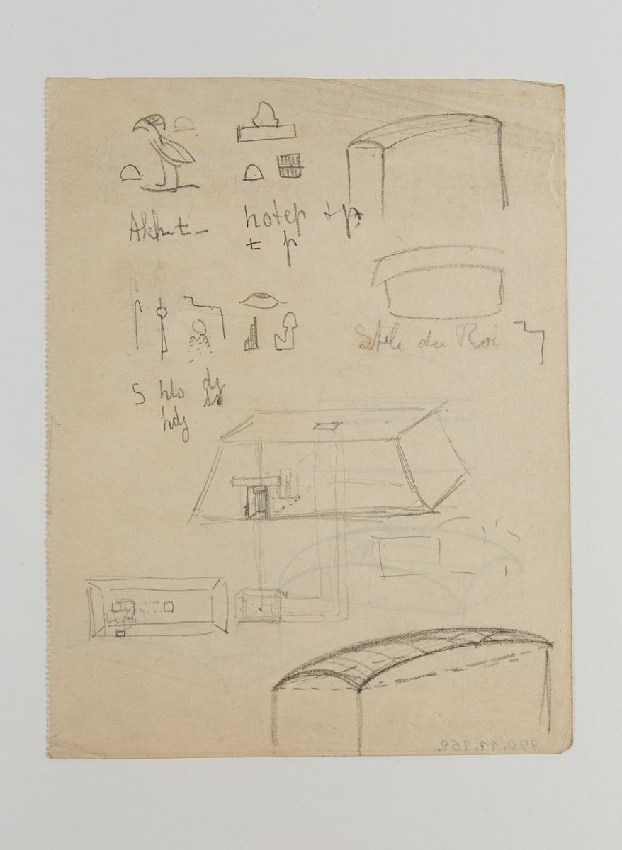 Croquis du mastaba d'Akhet Hotep (titre factice), Marcelle Baud, 20e siècle