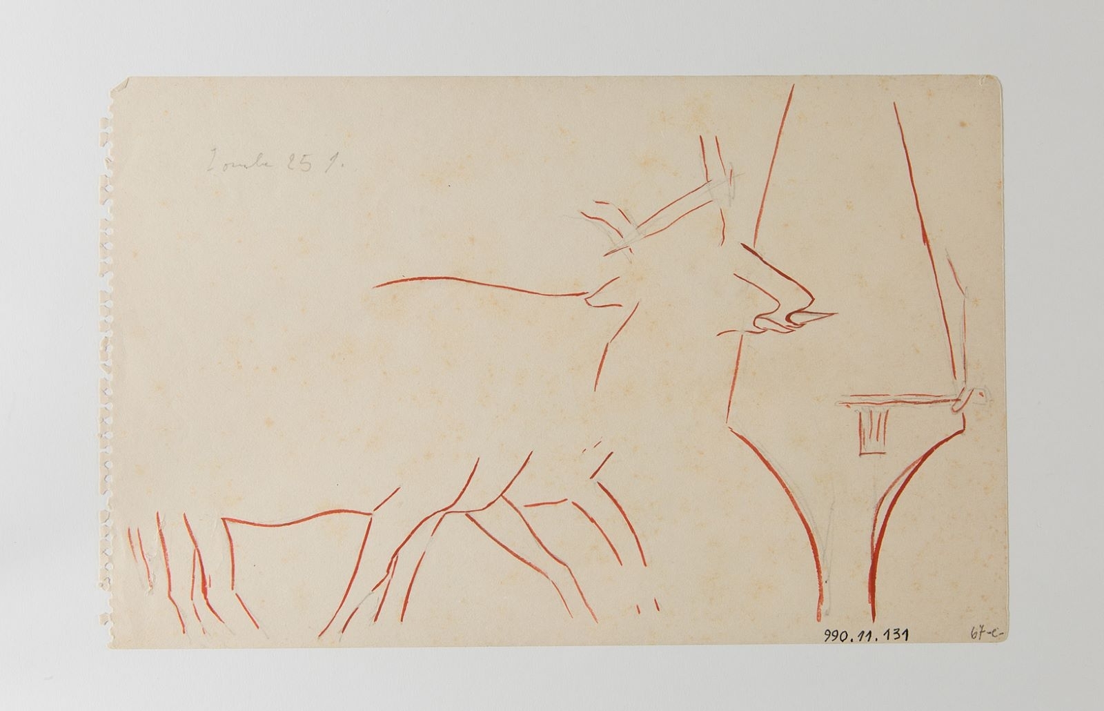 Boeufs ébauchés (titre factice), Marcelle Baud, 20e siècle