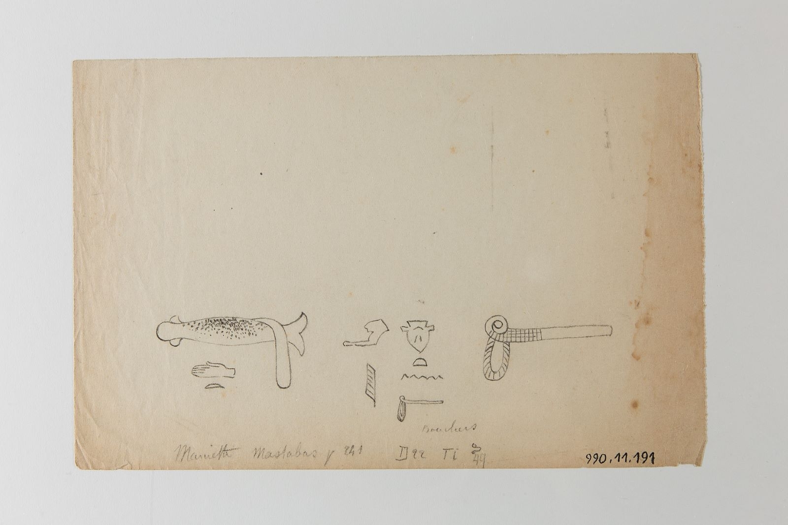 Hiéroglyphes du mastaba de Ti (titre factice), Marcelle Baud, 20e siècle