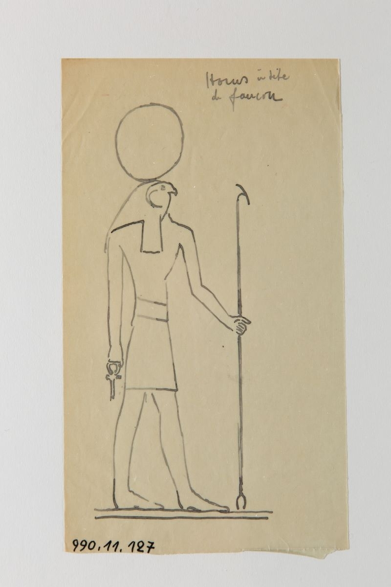 Horus à tête de faucon (titre manuscrit), Marcelle Baud, 20e siècle