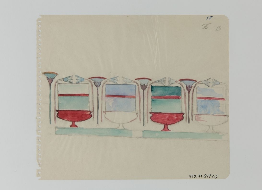 Motifs végétaux (titre factice), Marcelle Baud, 20e siècle