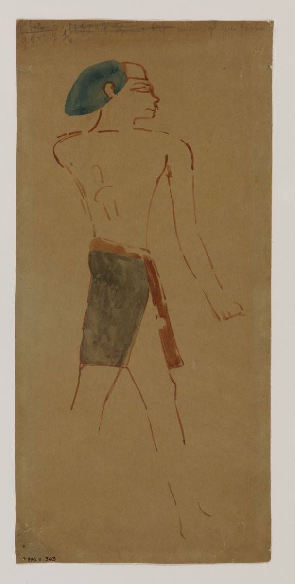 Décor de la tombe de Amonedjeh (titre factice), Marcelle Baud, 1921-1926
