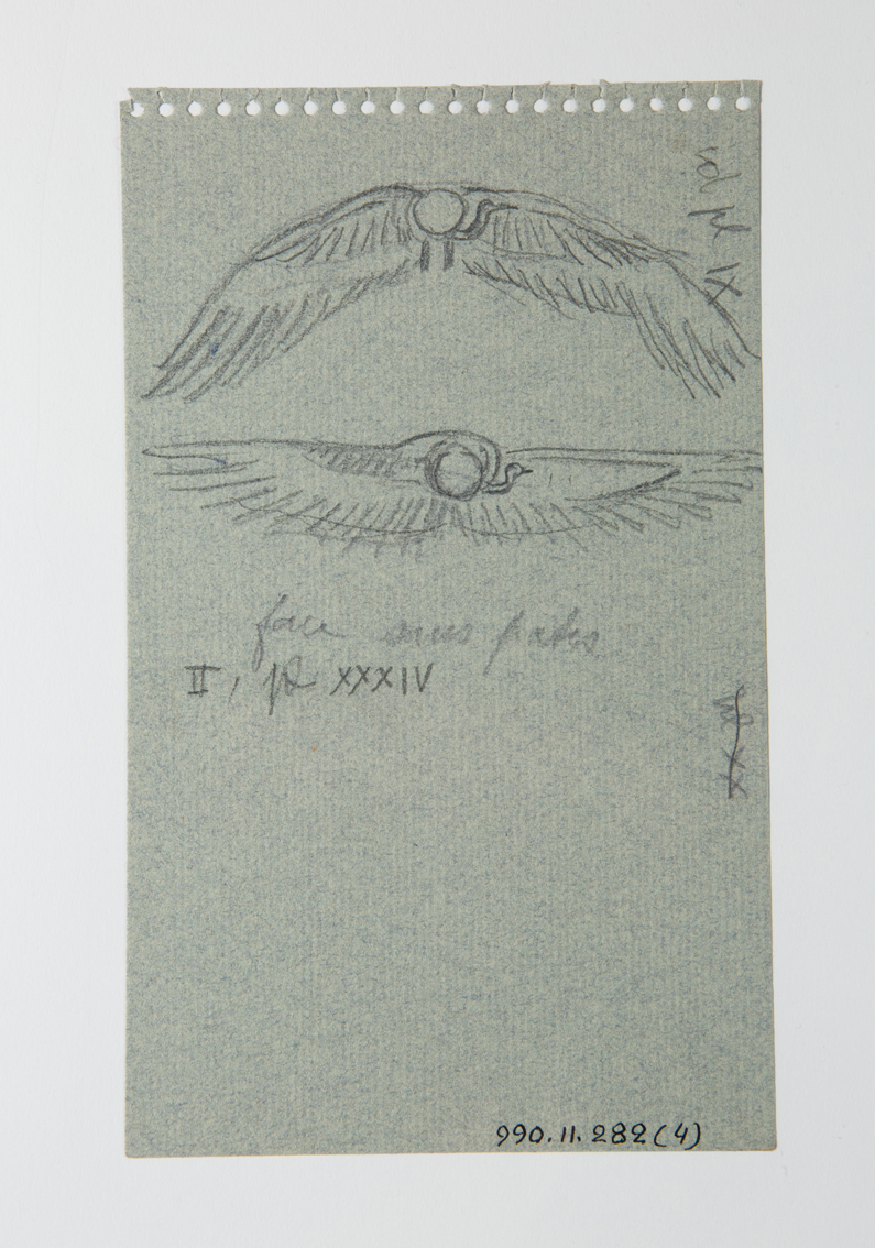Etude de représentation de vautours (titre factice), Marcelle Baud, 20e siècle