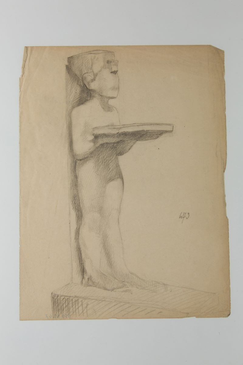 Statue de la Reine Néfertiti inachevée (titre factice), Marcelle Baud, 20e siècle