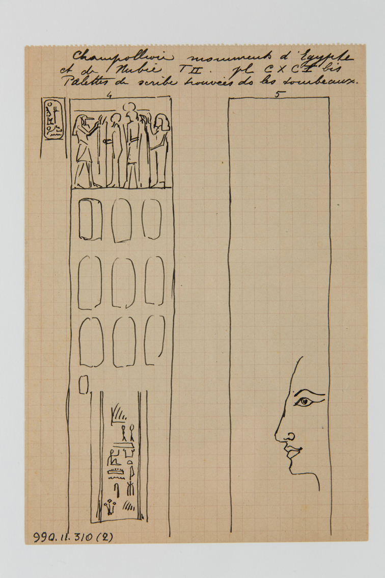 Palette du scribe Amenmose (titre factice), Marcelle Baud, 20e siècle
