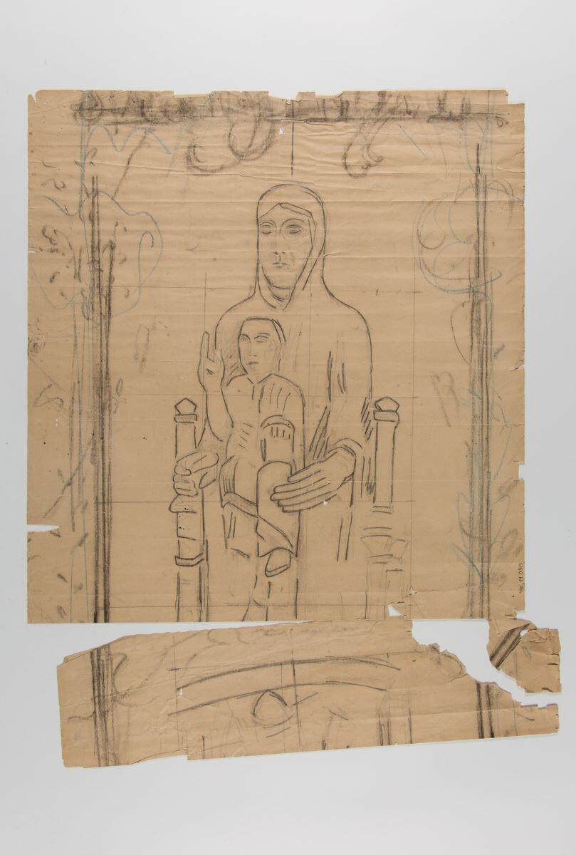 Vierge à l'Enfant (titre factice), Marcelle Baud, 2e moitié 20e siècle