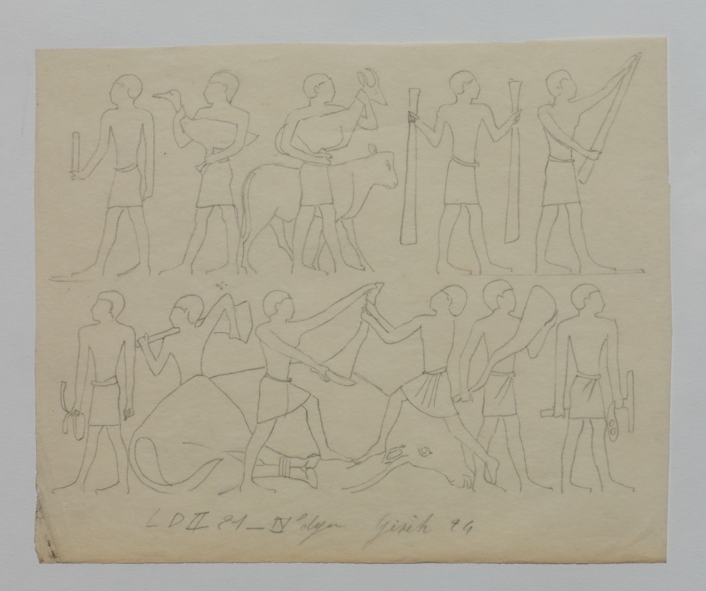 Décor de la tombe de Merib Kapunisut (titre factice), Marcelle Baud, 20e siècle
