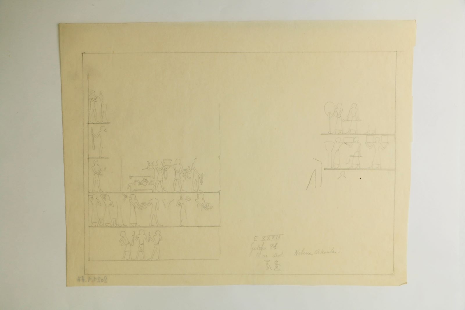 Décors des tombes de Nebemakhet et de Debehen (titre factice), Marcelle Baud, 20e siècle