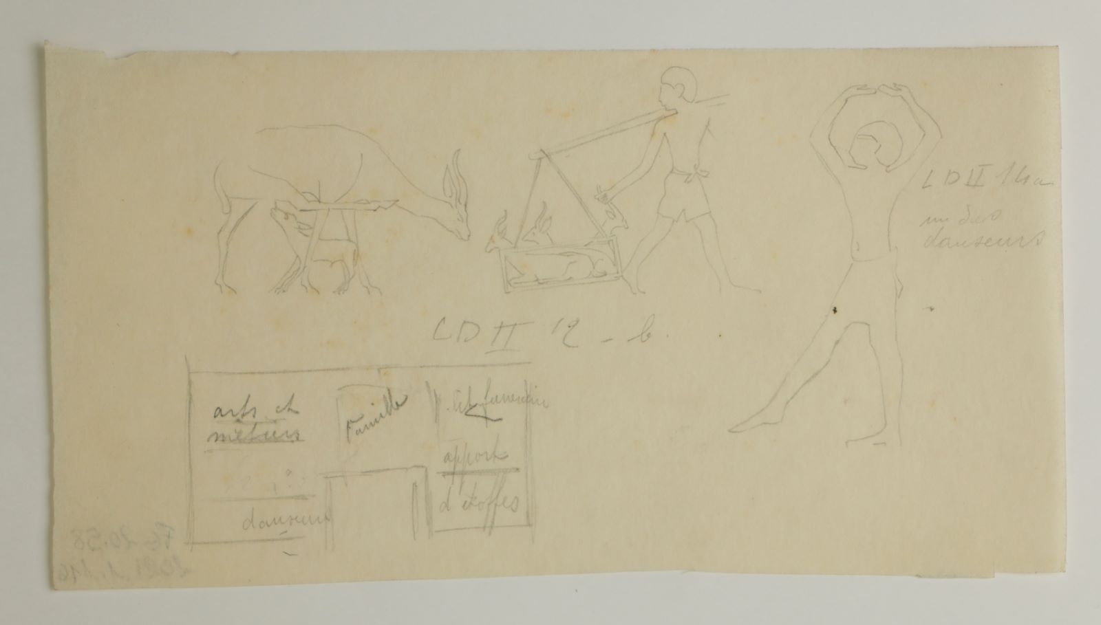 Décor de la tombe de Nebemakhet (titre factice), Marcelle Baud, 20e siècle