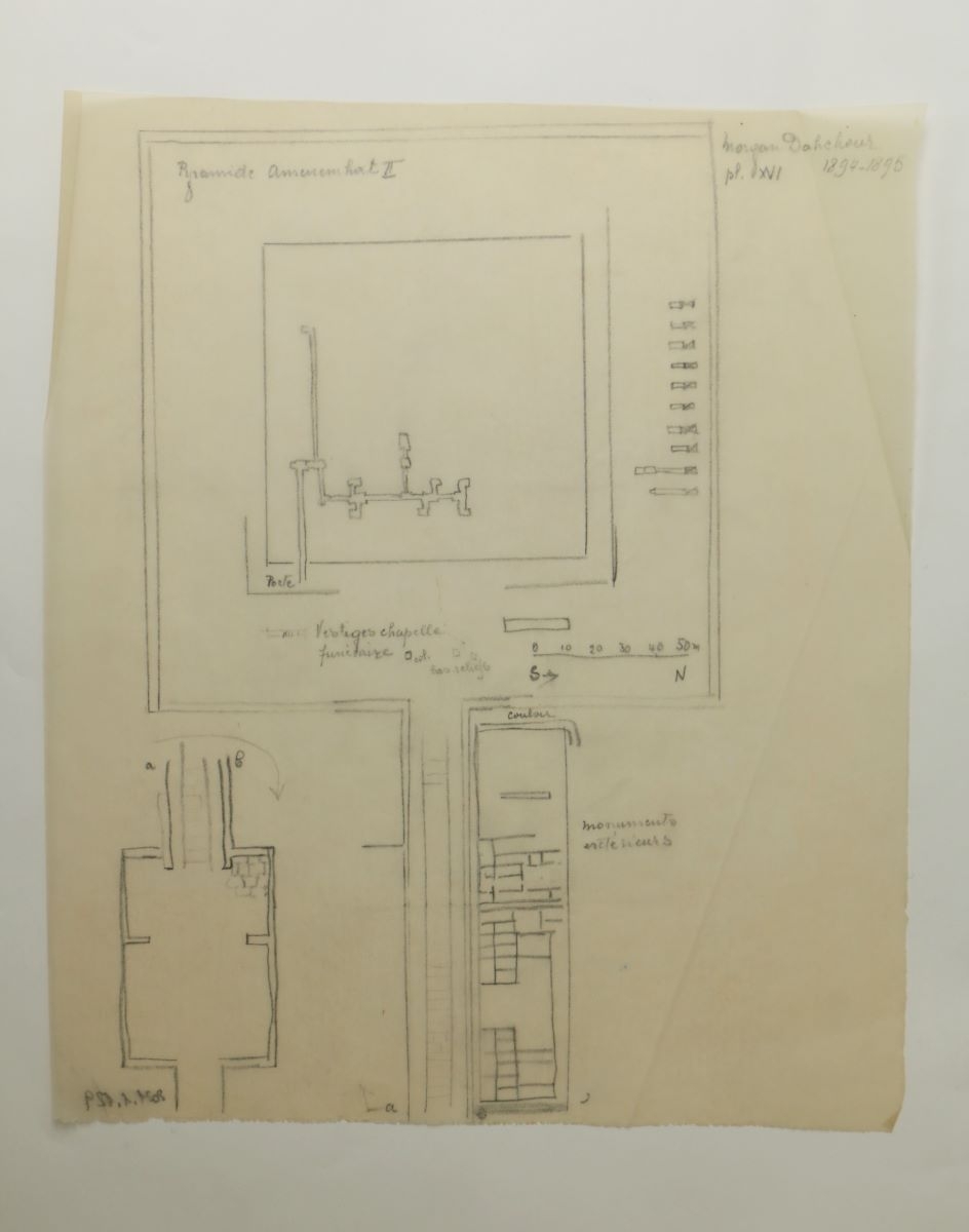 Plan de la pyramide d'Amenemhat II (titre manuscrit)_0
