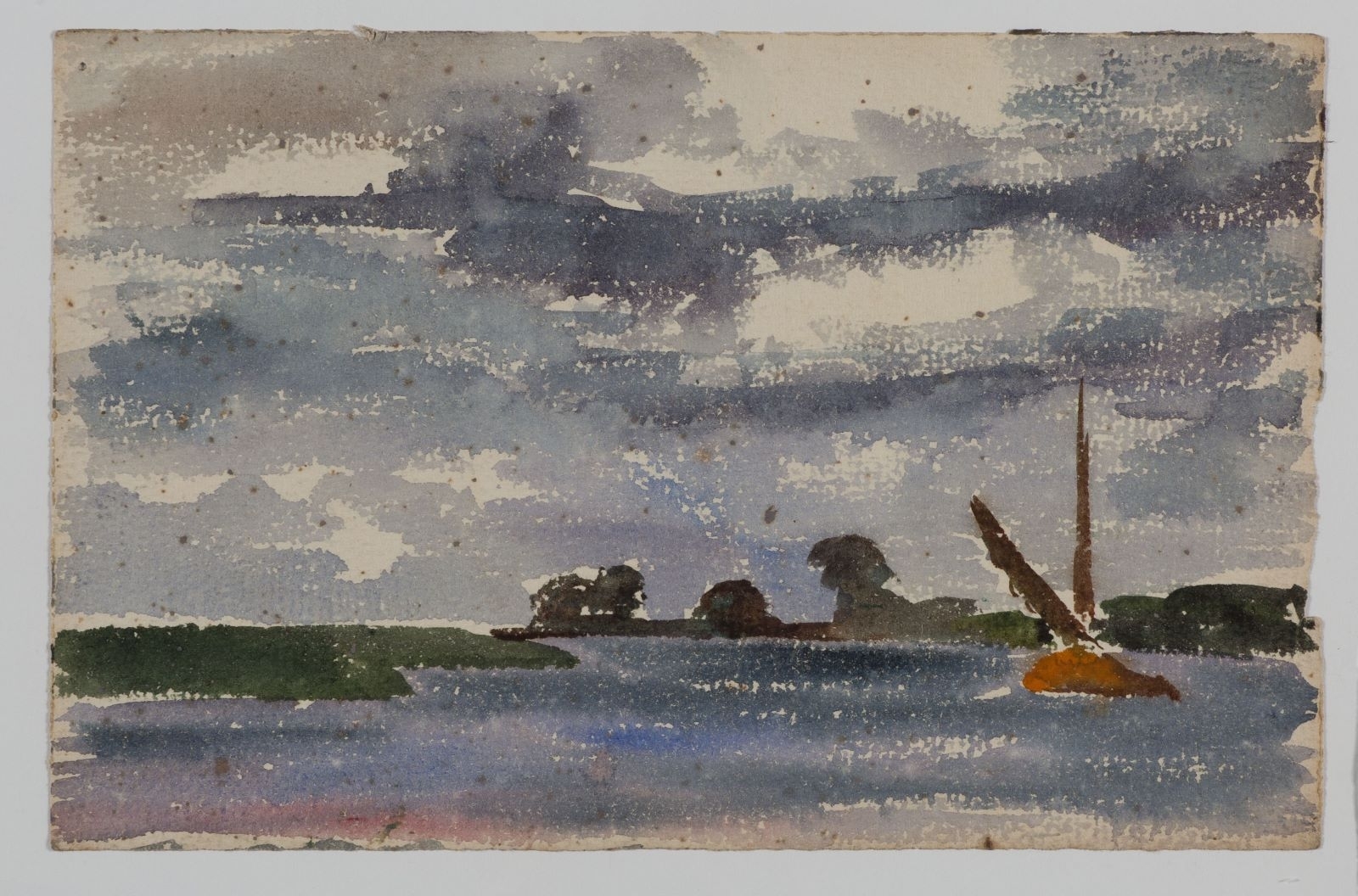 Paysage du Nil (titre factice), Marcelle Baud, 20e siècle