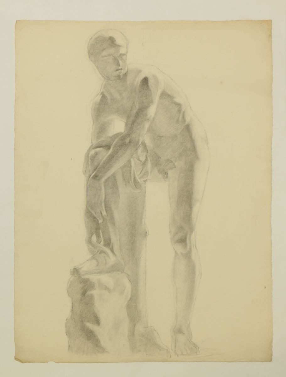 Le dieu Hermès rattachant sa sandale, dit "Cincinnatus", dessin inachevé (titre factice)_0