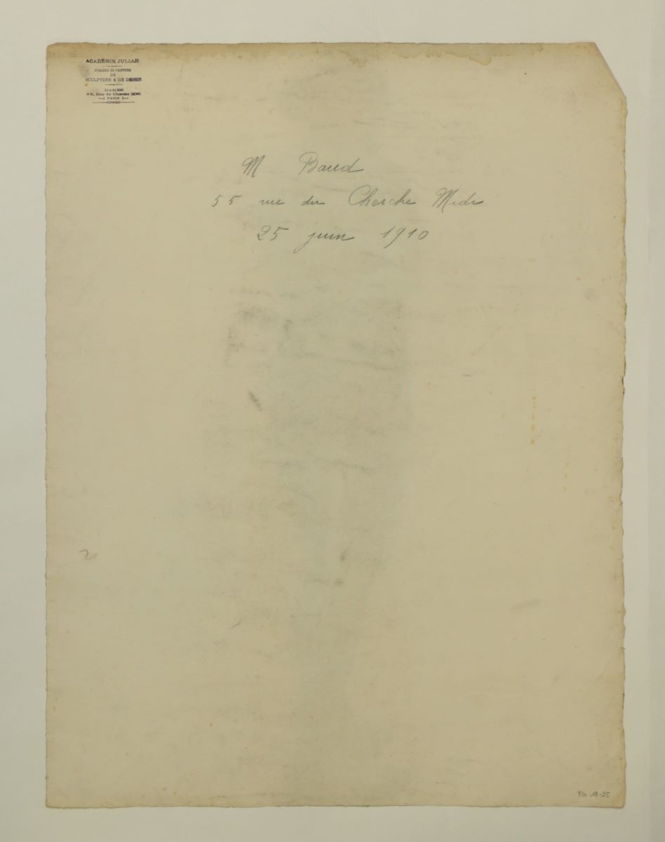 Académie Julian : dessin de modèle vivant masculin (titre factice)_1