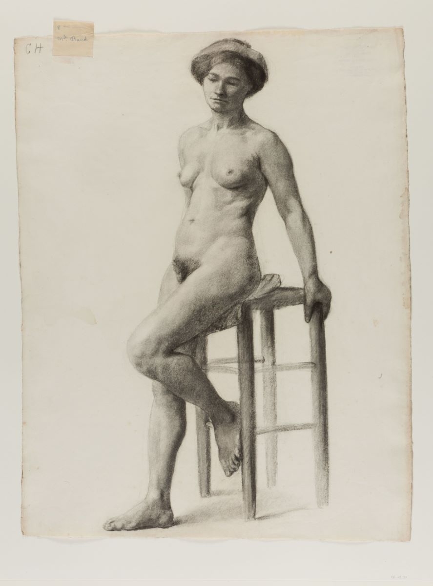 Académie Julian : dessin de nu féminin (titre factice)_0