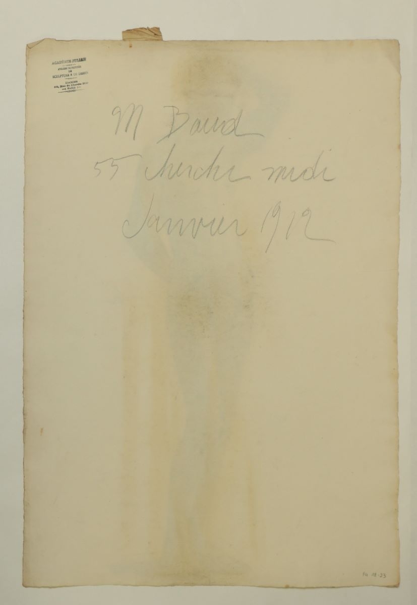 Académie Julian : dessin de modèle vivant masculin (titre factice)_1