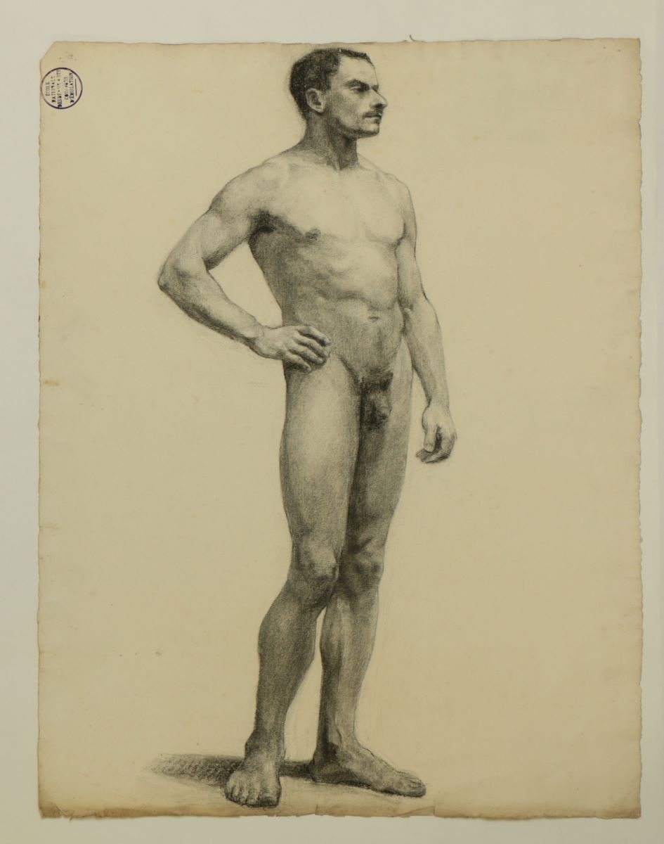 Concours d’émulation des Beaux-Arts de Paris : nu masculin (titre factice)_0