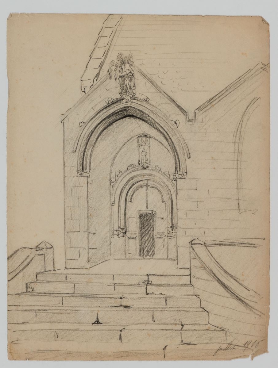 Entrée de l’église de Besse-et-Saint-Anastaise (titre factice)_0