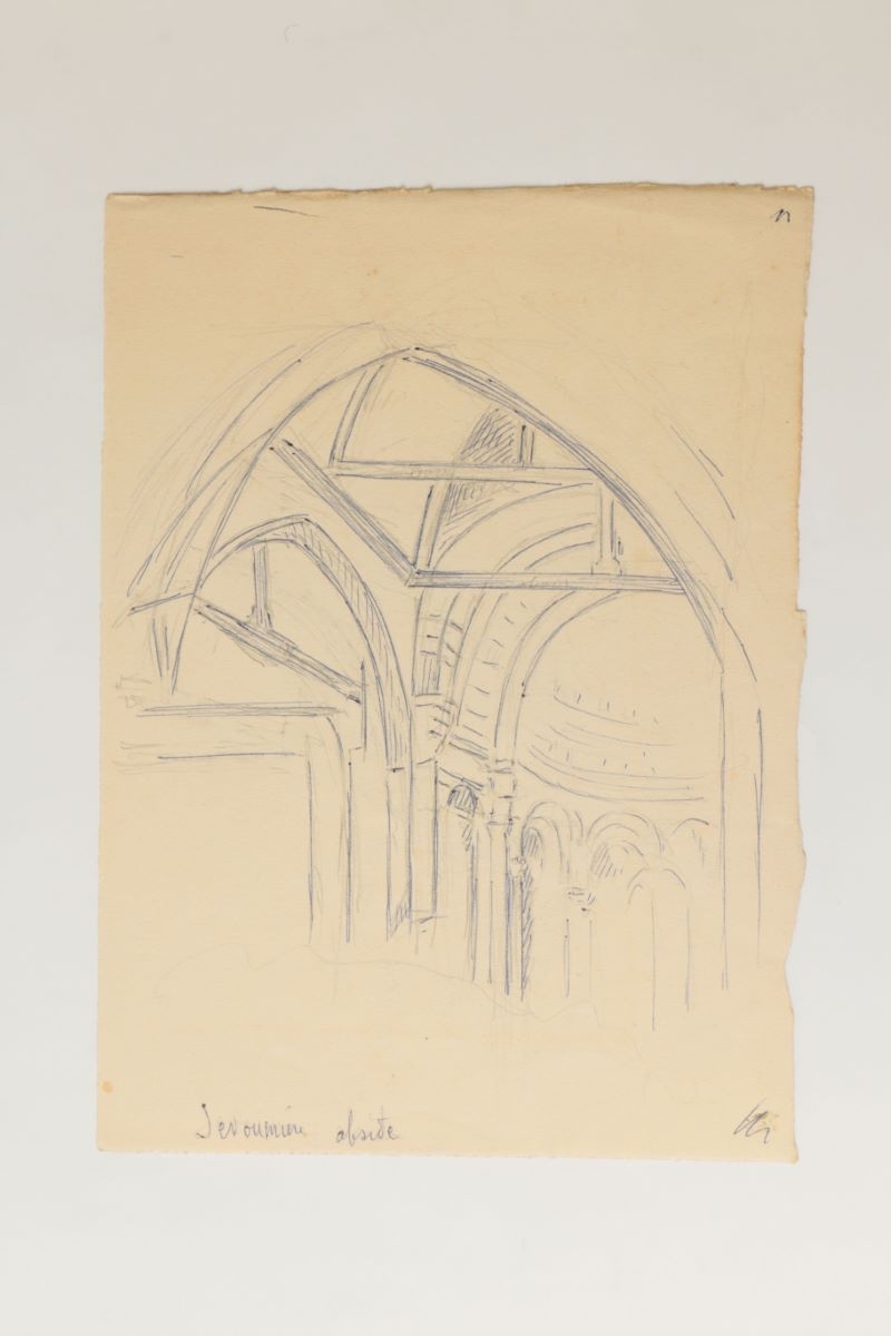 L’abside de l'église Saint-Pierre et Saint-Romain de Savennières (titre factice)_0