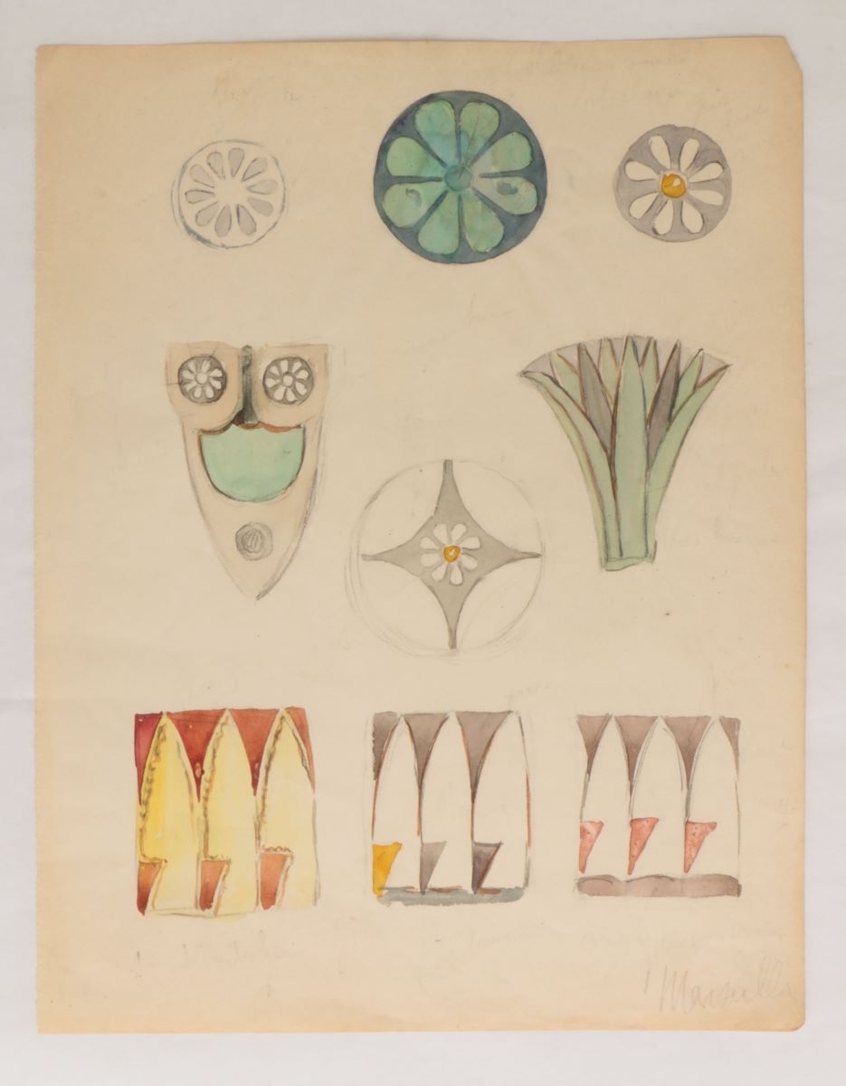 Motifs floraux (titre factice), Marcelle Baud, 20e siècle