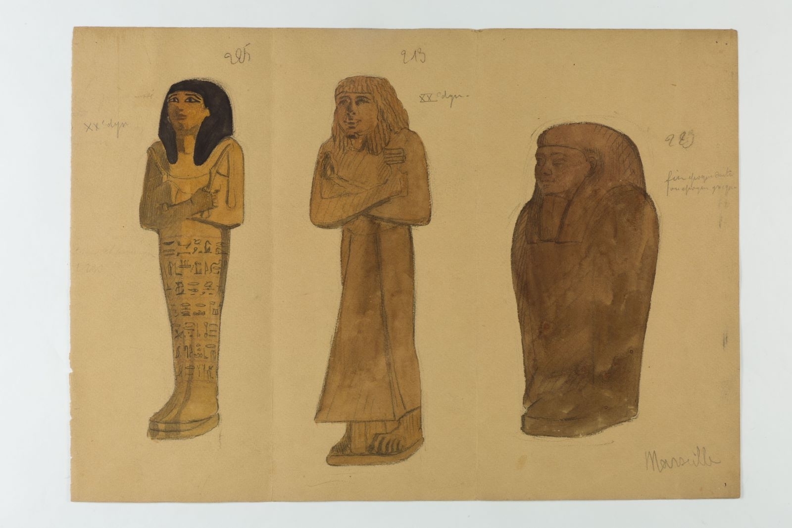 Trois figurines (titre factice), Marcelle Baud, 20e siècle