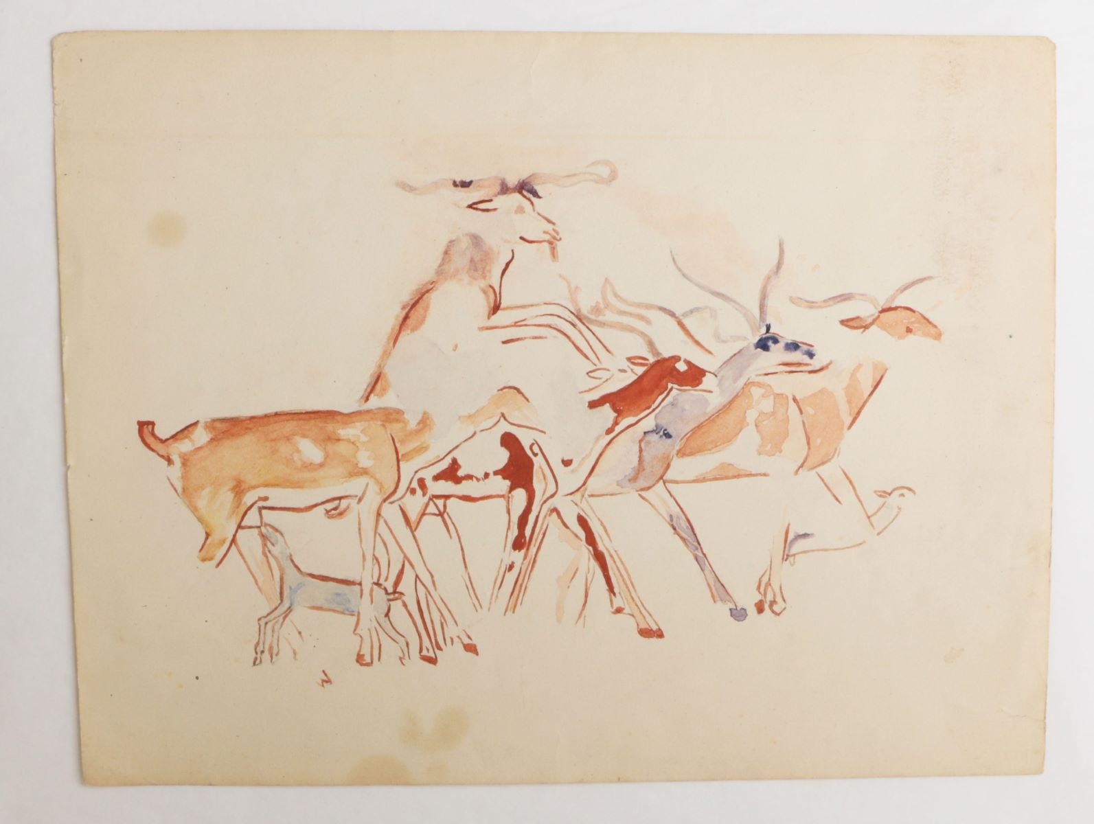 Troupeau de chèvre (titre factice), Marcelle Baud, 20e siècle