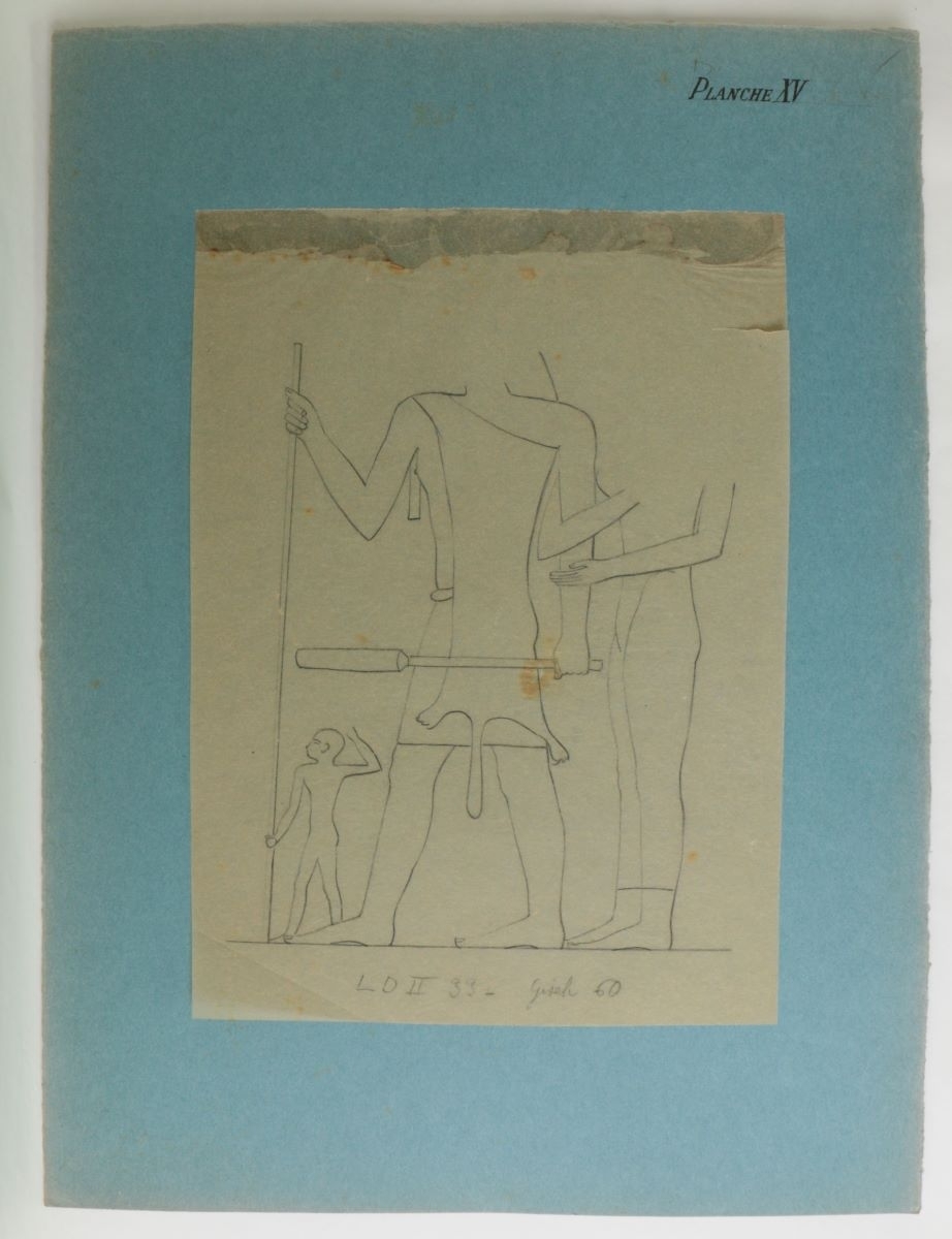 Décor de la tombe de Mendjedef (titre factice), Marcelle Baud, 20e siècle