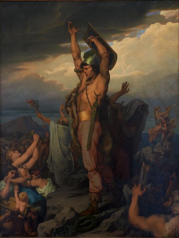 Vercingétorix appelant les Gaulois à la défense d'Alésia (titre récent) ; Vercingétorix appelant les Gaulois à la défense d'Alaise (titre du Salon)_0