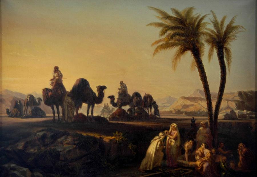 Eliézer et Rébecca, Francesco Fanelli, 1890 vers