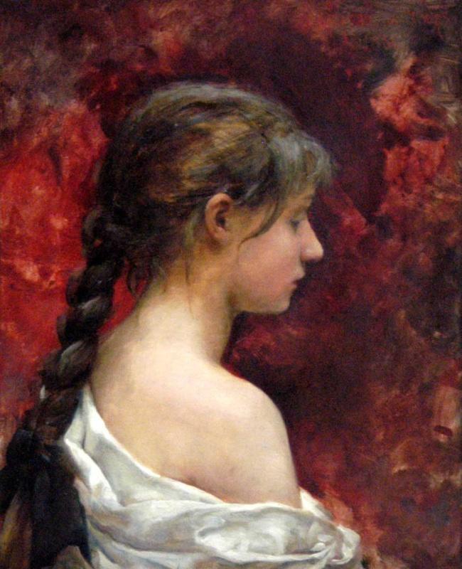 Portrait de jeune fille, Georges Moreau de Tours, 1886