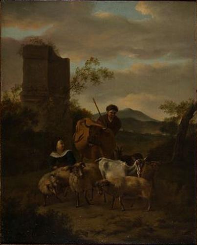 Paysage flamand, Simon Van Der Does, 1707