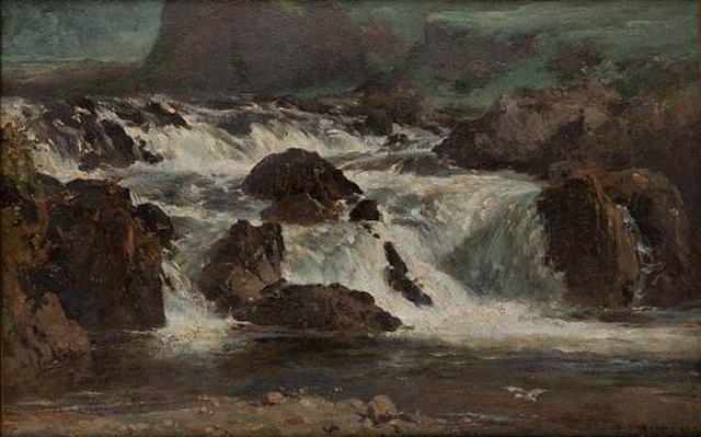 La Cascade de la Burande, Jules-Joseph-Augustin Laurens, 1860 vers
